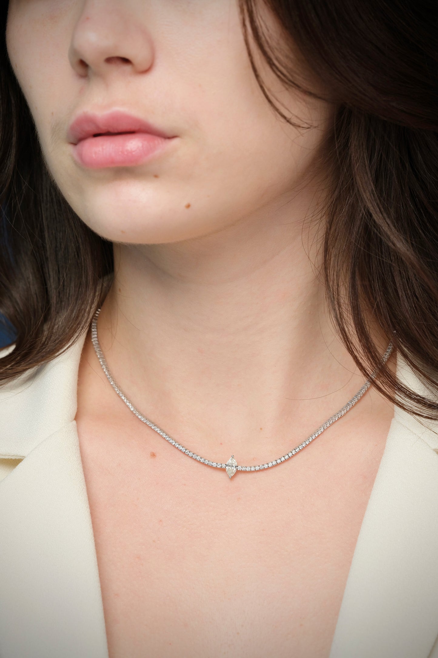 Marquise Diamond Choker (ARJS3203)
