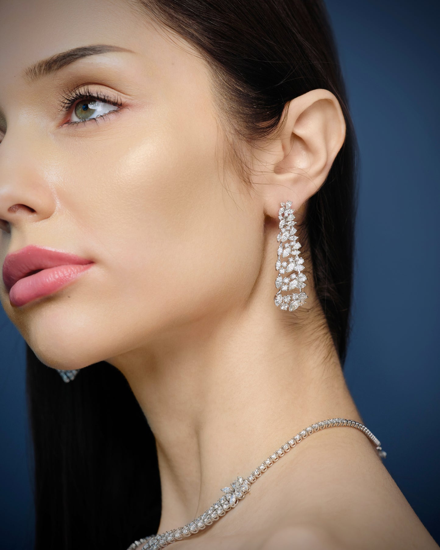Mix Shape Diamond Earrings (ARJS3169)