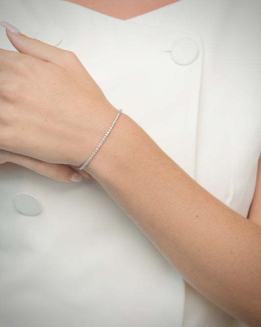 Round Tennis Diamond Bracelet (ARJS3301)