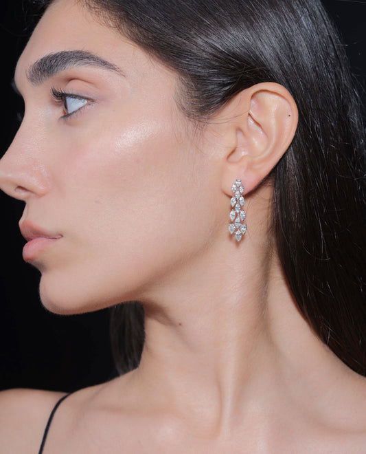 Pear & Marquise Diamond Earrings (ARJS3439)