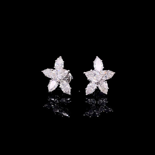 Pear & Marquise Diamond Studs