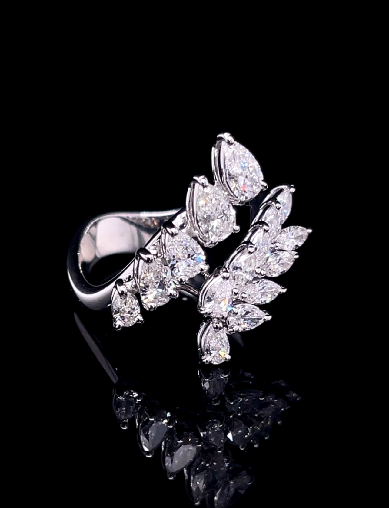 Marquise & Pear Open Diamond Ring (ARJS4026)