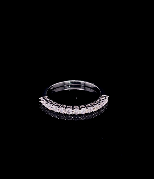 Round Half Eternity Band in White Gold (ARJS3999)
