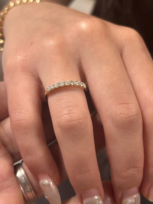 Round Half Eternity Band in Yellow Gold (ARJS3997)