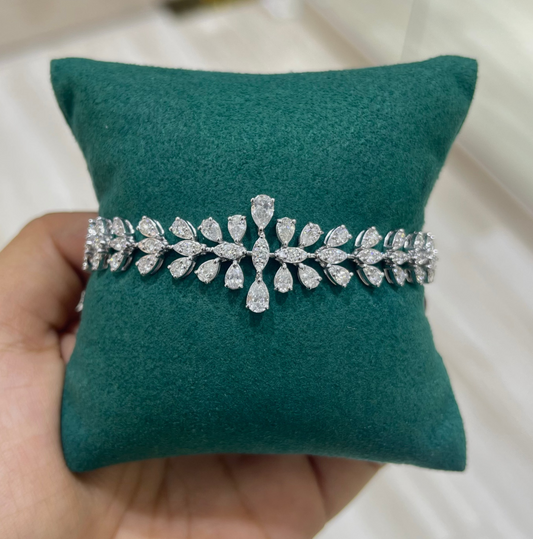 Mix Fancy Shape Cluster Diamond Bracelet (ARJS2609)
