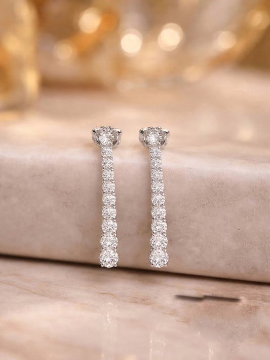 Round Graduating Diamond Earrings ARJS3940)