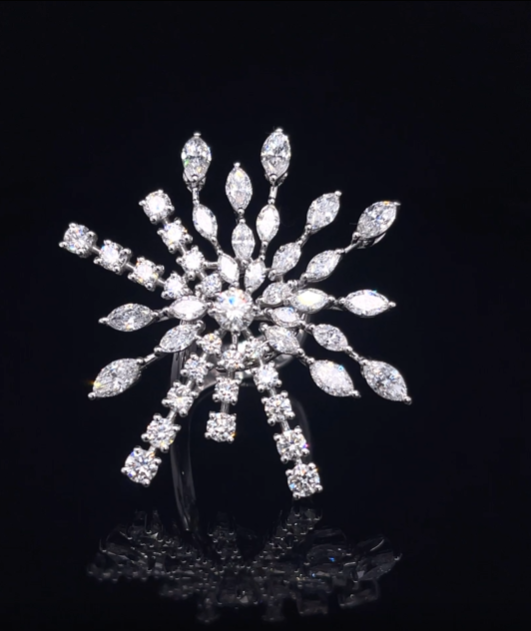 Star Mix Shape Diamond Ring (ARJS4030)