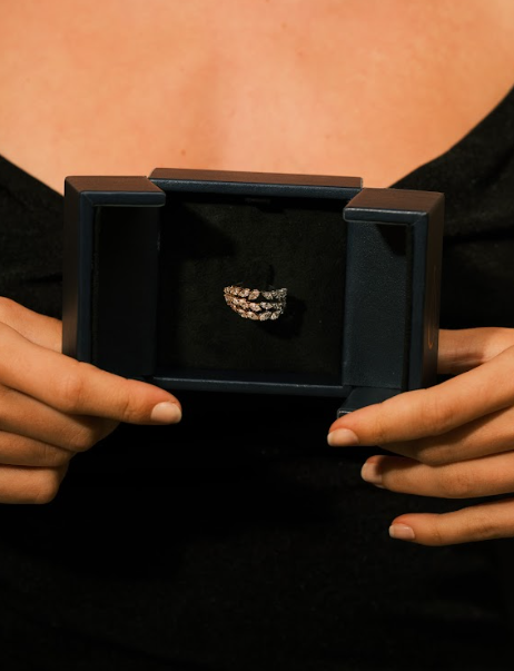 2 Toned Marquise Diamond Ring (ARJS2577)
