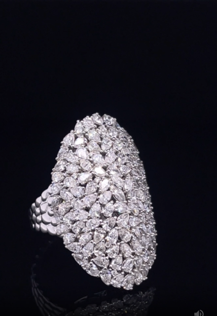 Mix Shape Dome Diamond Ring (SKJ1197)