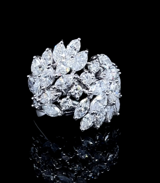 Mix Shape Wrap Diamond Ring (ARJS3481)