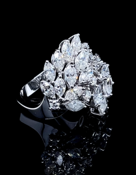 Mix Shape Wrap Diamond Ring (ARJS3481)