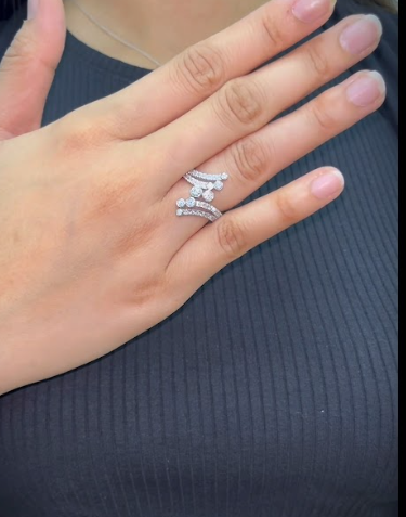 Wrap Design Round Diamond Ring (ARJS2689)