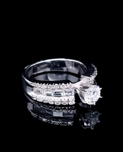 Round in Thick Band Diamond Ring (ARJ1103)