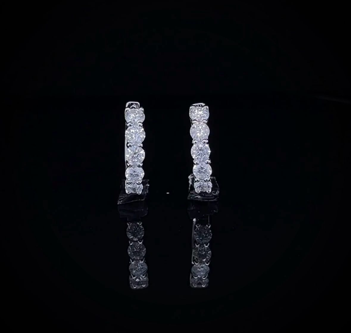 Round Diamond Hoop Earrings (ARJS2754)