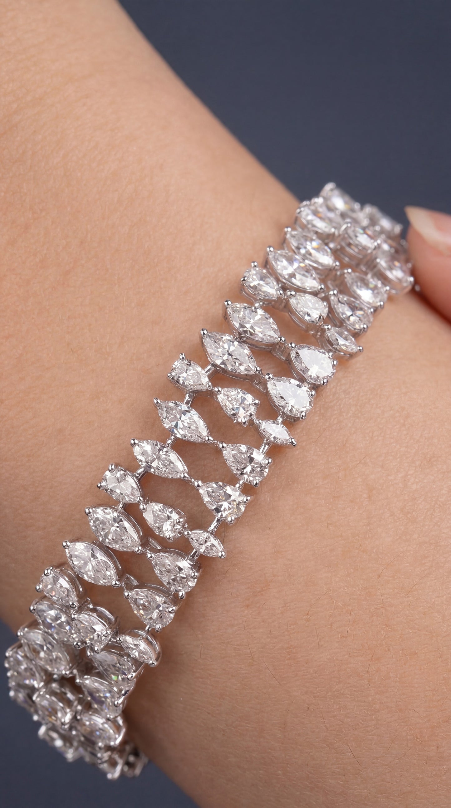 Pear & Marquise Diamond Bracelet