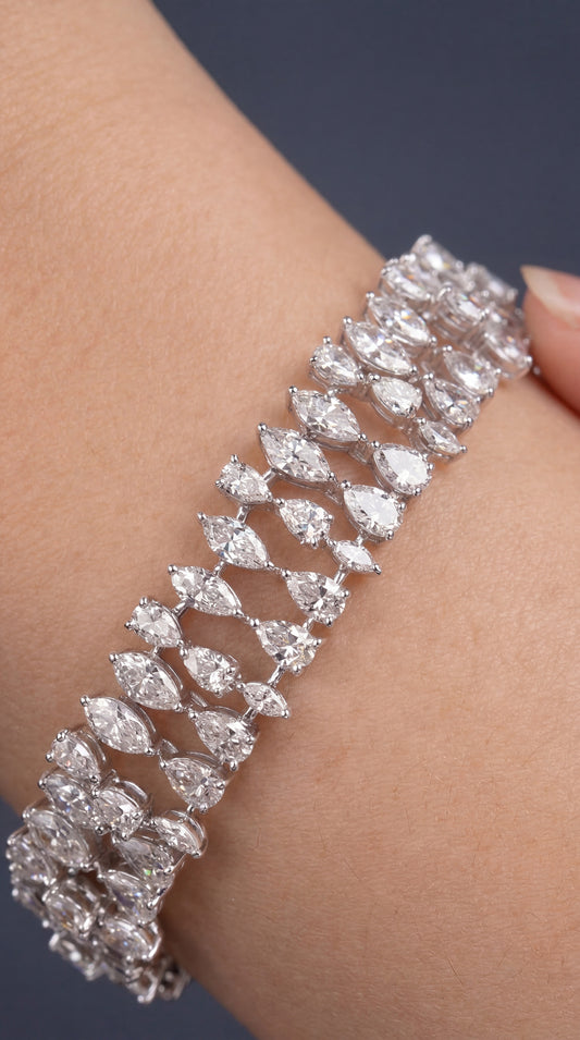 Pear & Marquise Diamond Bracelet