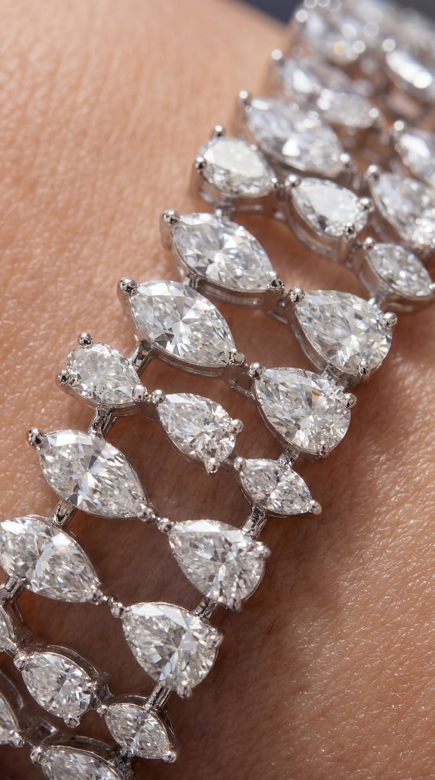 Pear & Marquise Diamond Bracelet