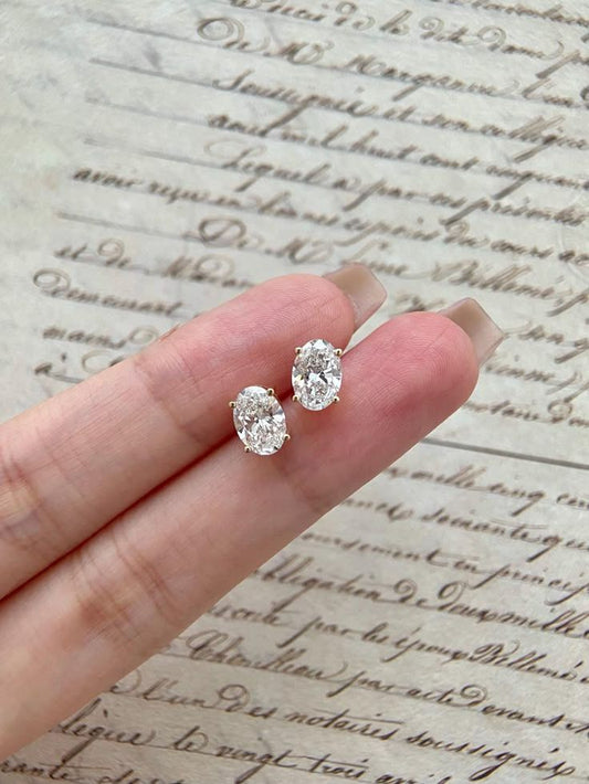 1.20 Each  Carat Oval Diamond Studs (ARJS4326)