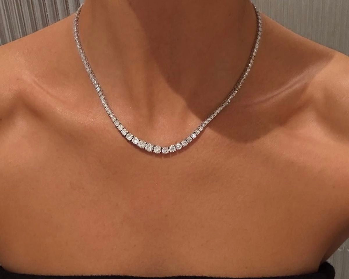 40 Pointer Classic Round Graduated Necklace (ARJS4307)