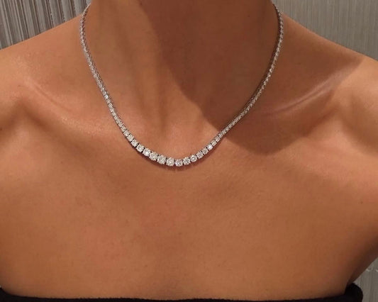 40 Pointer Classic Round Graduated Necklace (ARJS4307)