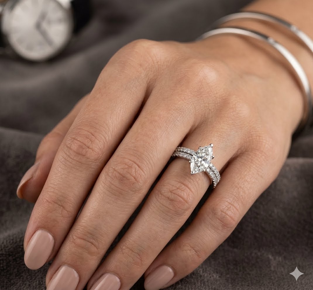 1CT Marquise Diamond Ring (ARJS2414)