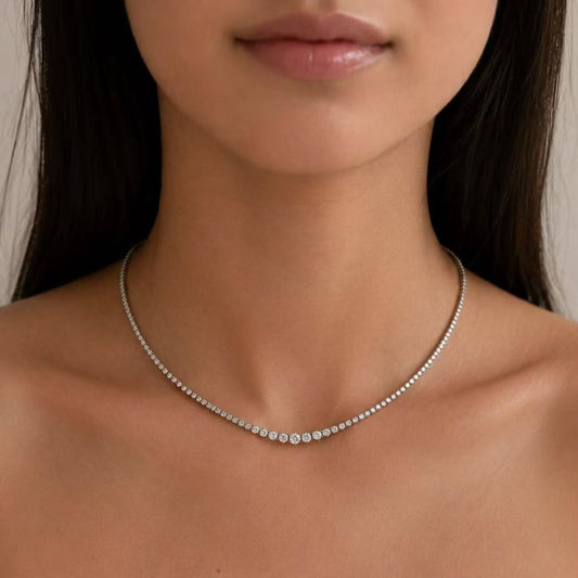 20 Pointer Classic Round Graduated Necklace (ARJS4298)