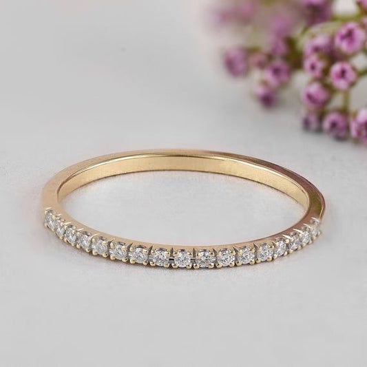 Round Half Eternity Band in Rosegold Ring (ARJS3256)