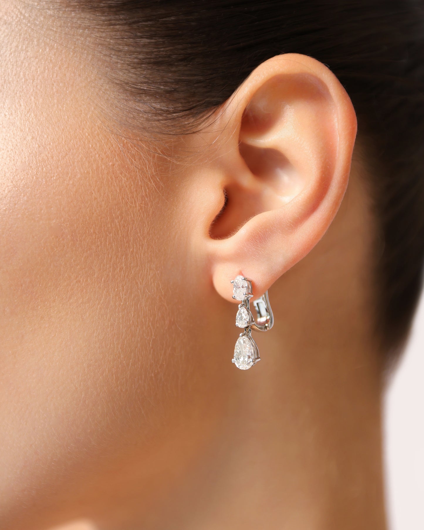 1CT Pear Each Diamond Earrings  (ARJS2606)