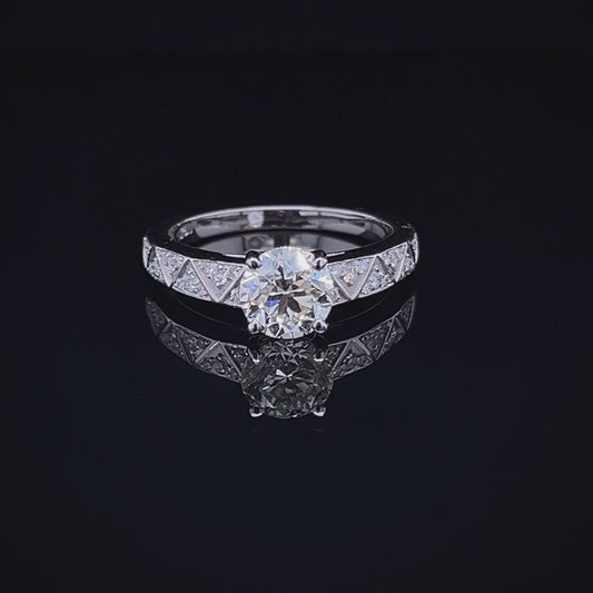 1CT Round Diamond Ring (ARJS2517)