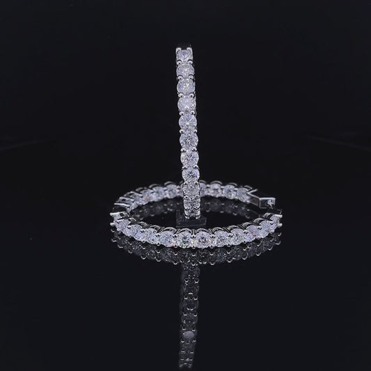 Round Hoop Diamond Earrings (ARJS2400)