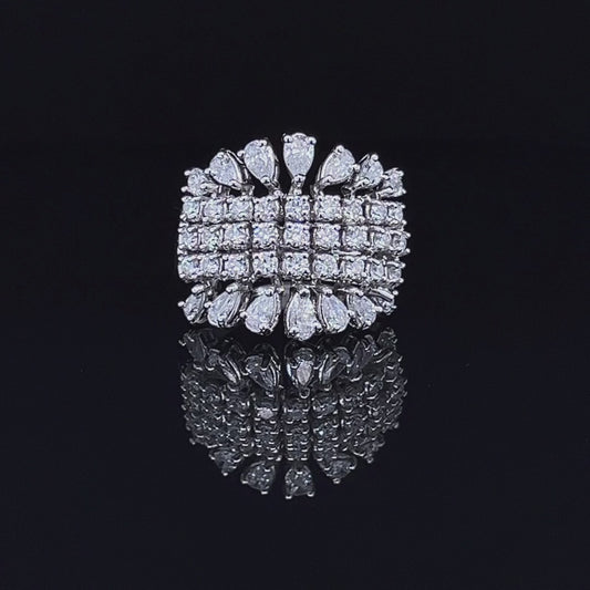 Pear with Round Diamond Ring (ARJS2474)