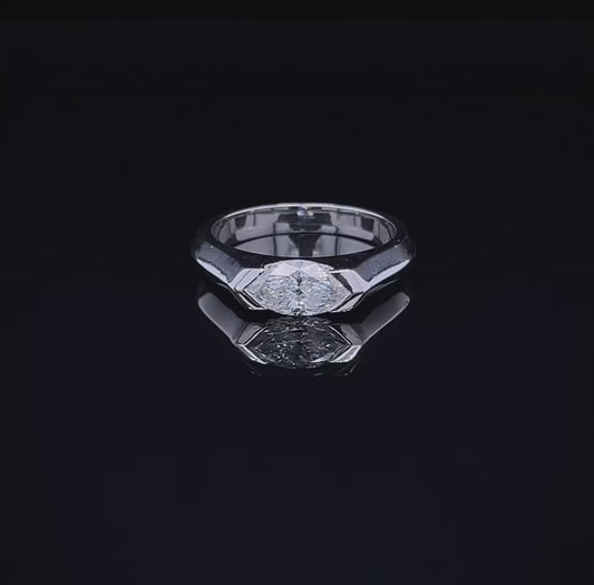 1CT Marquise Bezel Setting Diamond Ring  (ARJS2846)