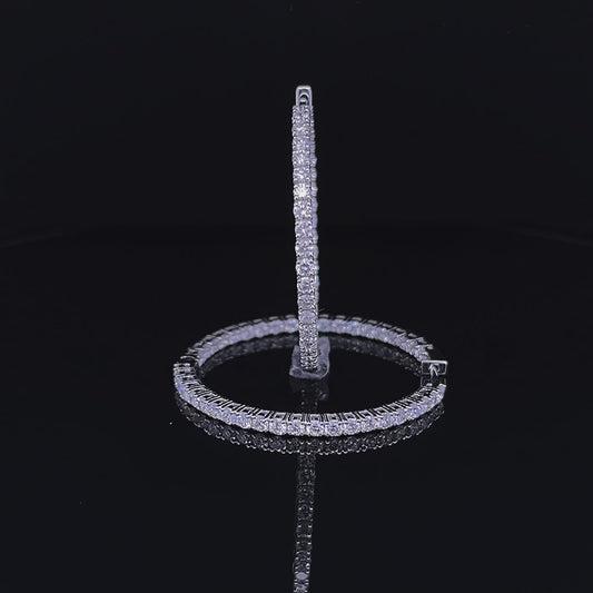 Round Diamond Hoop Earrings (ARJS2388)