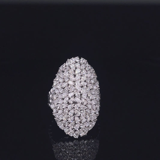 Mix Shape Dome Diamond Ring (SKJ1197)