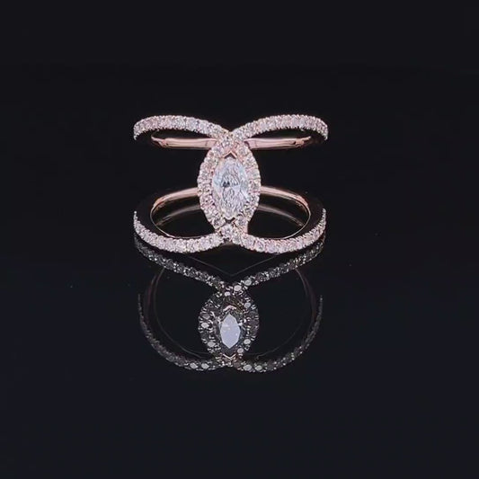 Marquise Intertwined Diamond Ring (ARJS2661)