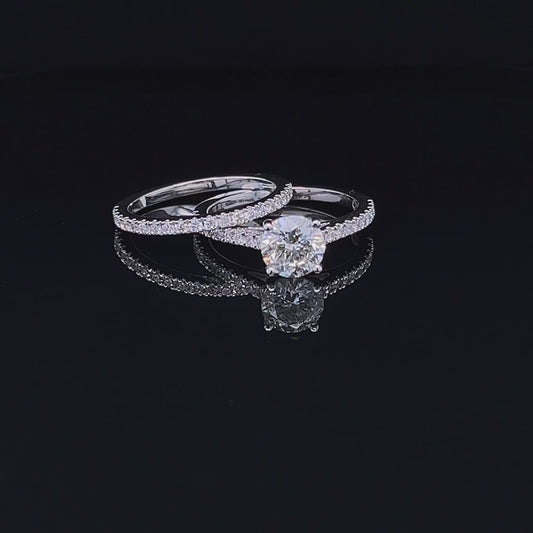 1CT Round Twin Band Diamond Ring (ARJS2334)