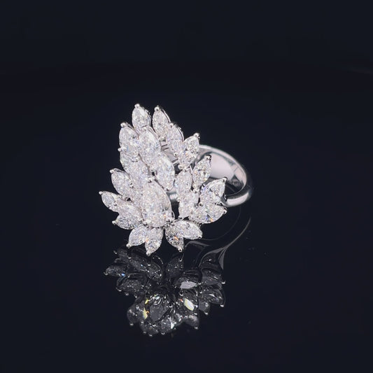 Pear with Marquise Diamond Ring (ARJS4043)