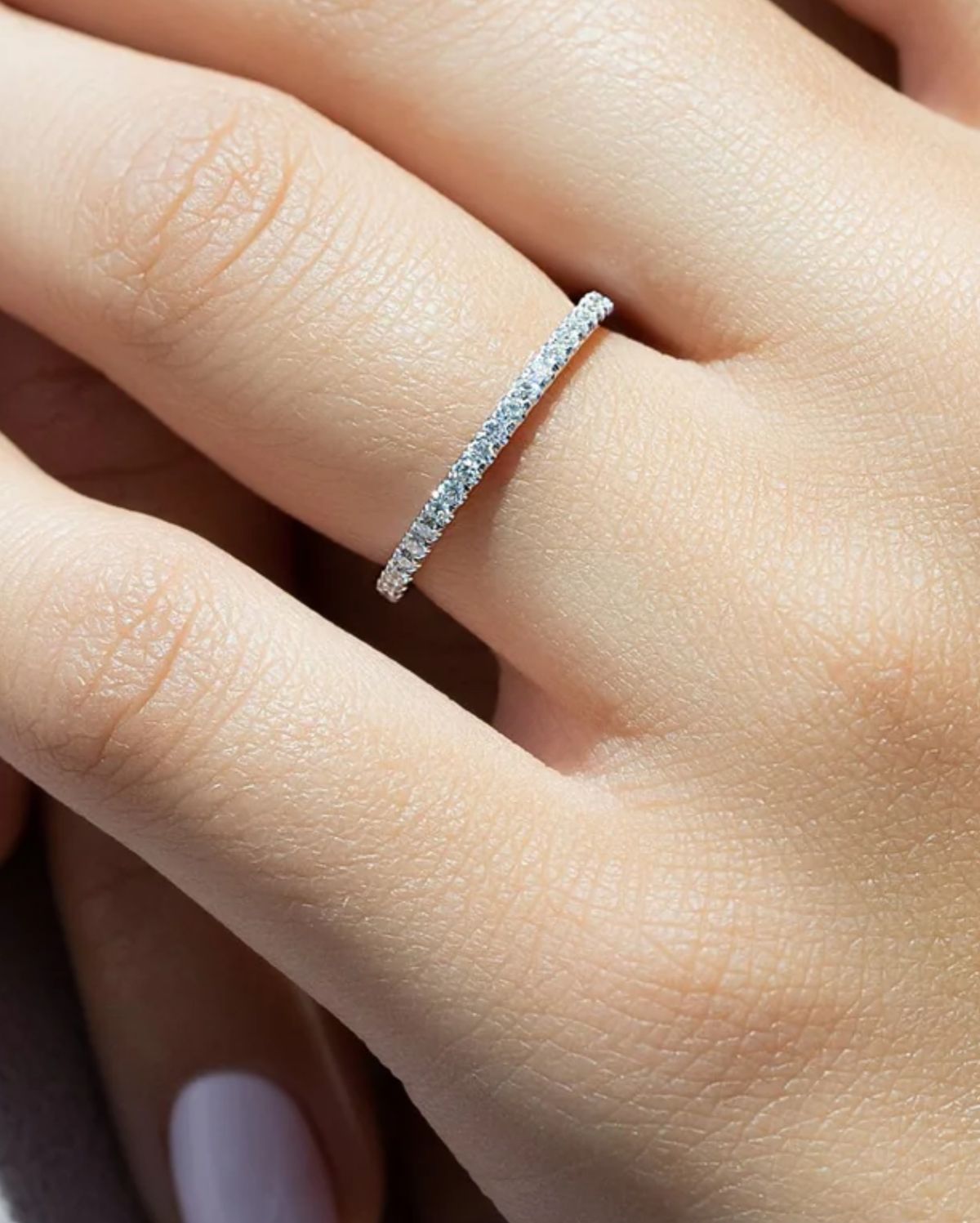 Round Eternity Band in White Gold (ARJS3258)